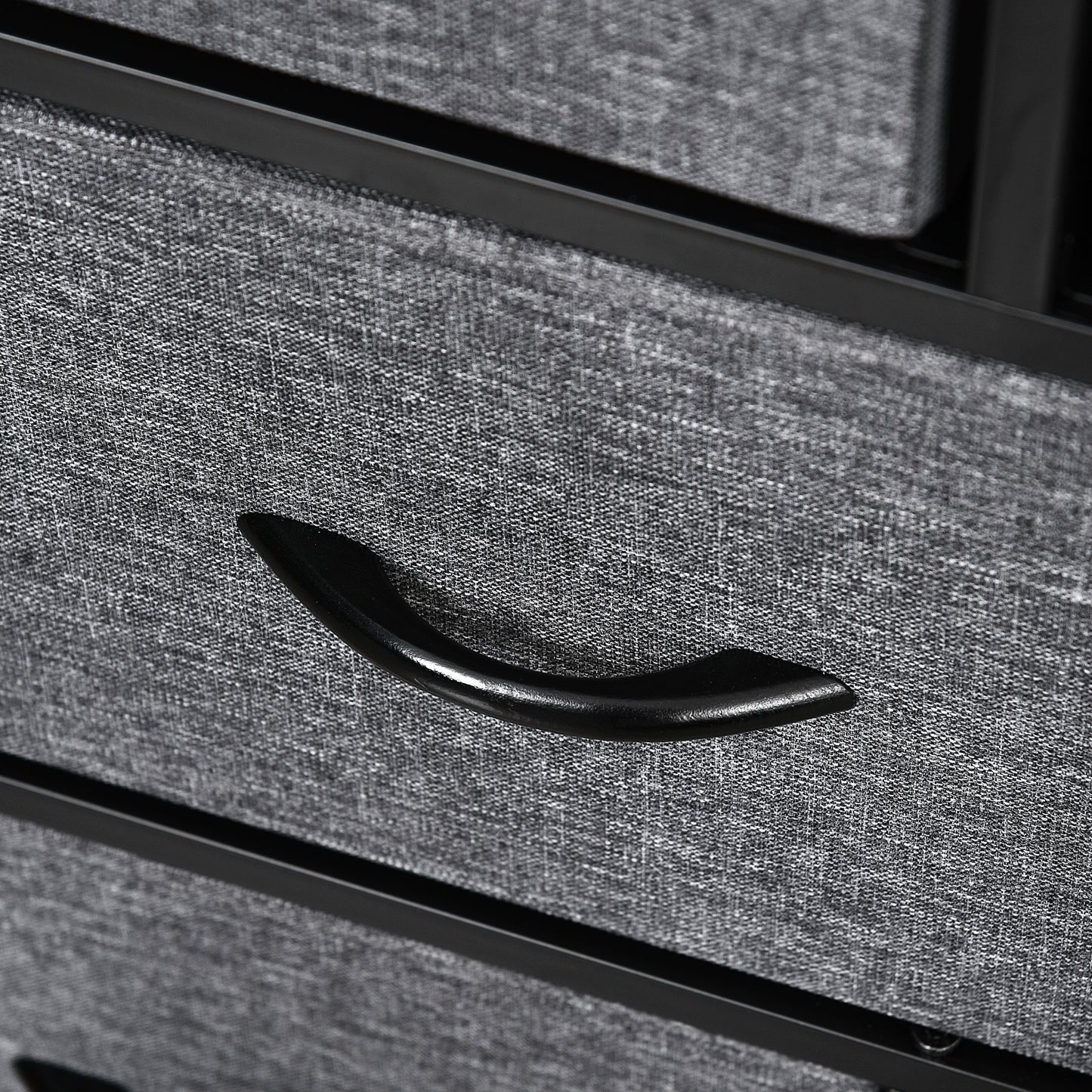 Vazimo Fabric And Metal Dark Grey 8 Drawer Foldable Storage Chest