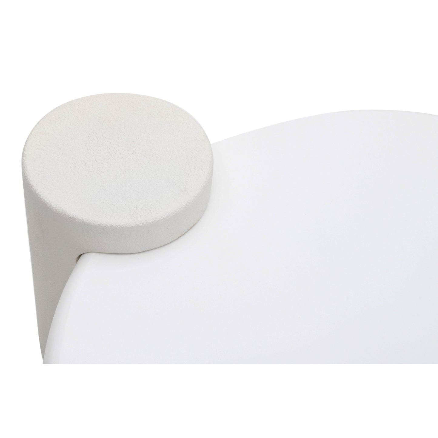 Atlanta White Abstract Round Coffee Table