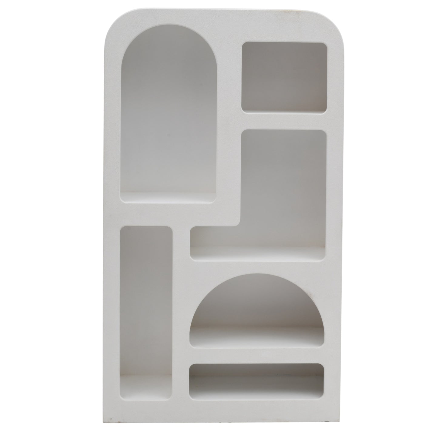 Atlanta White Abstract Shelving Display Unit with Open Storage
