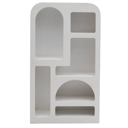Atlanta White Abstract Shelving Display Unit with Open Storage