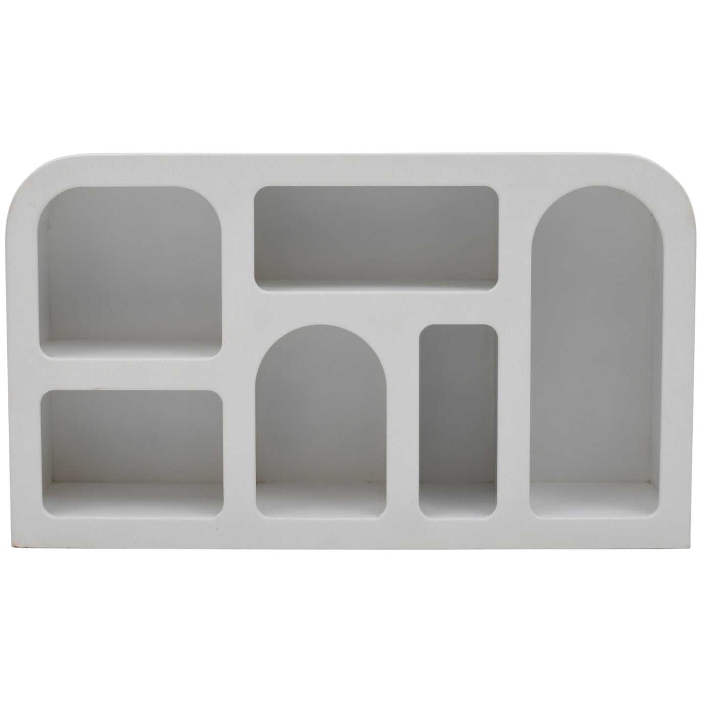 Atlanta Large White Abstract TV Display Sideboard with Open Storage