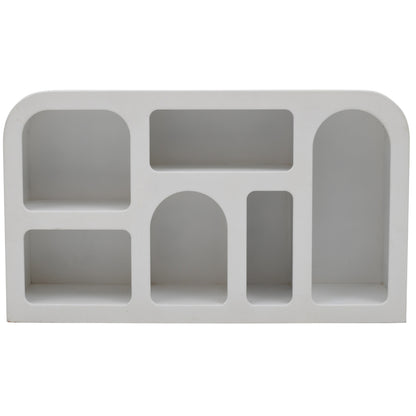 Atlanta Large White Abstract TV Display Sideboard with Open Storage