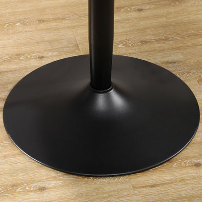 Reveva 70cm Metal Black Minimal Round Dining Table For 2