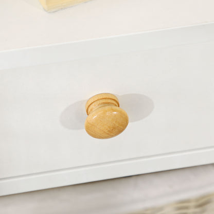 Vita Bazi Set Of 2 White Bedside Tables With Drawer And Lower Shelf Storage