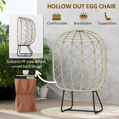 Sepano Rattan Grey Outdoor Garden Egg Chair With Cushions Headrest And Cup Holder