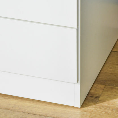Ziroma Metal And Wood White 4 Drawer Storage Chest
