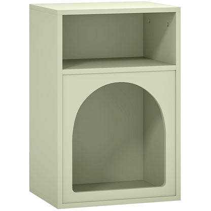 Nimayo Light Green Bedside Table With 2 Open Storage