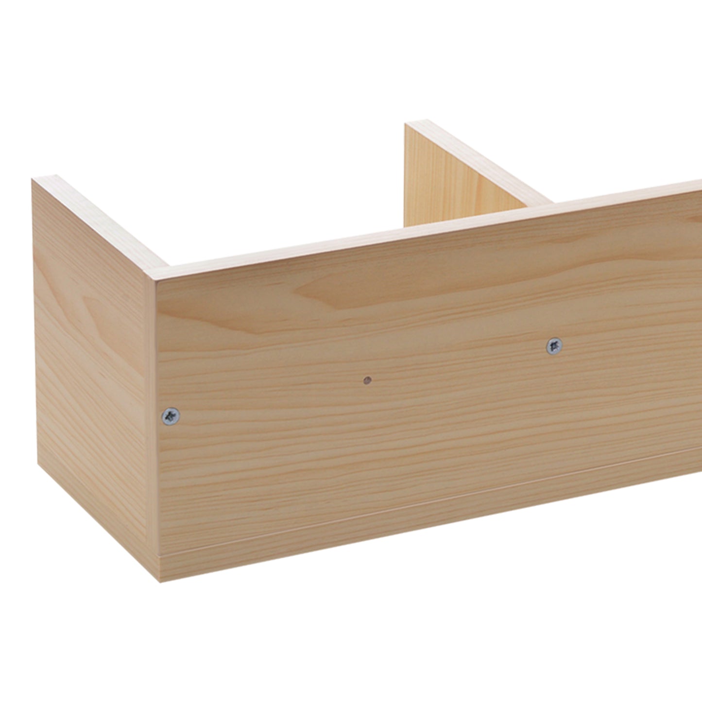 Zika Coke Wood Natural Finish Set Of 2 Wall Mounted Media Storage Racks With Cube Shelves