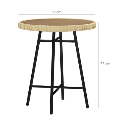 Mana Natural Rattan Outdoor Garden Bistro Table