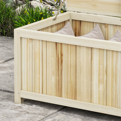 Mavise Safi Natural Wood Panelled Outdoor Cushion Storage Box 172 Litre