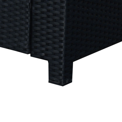 Toha Rattan Black 2 Seater Outdoor Sofa With White Cushions
