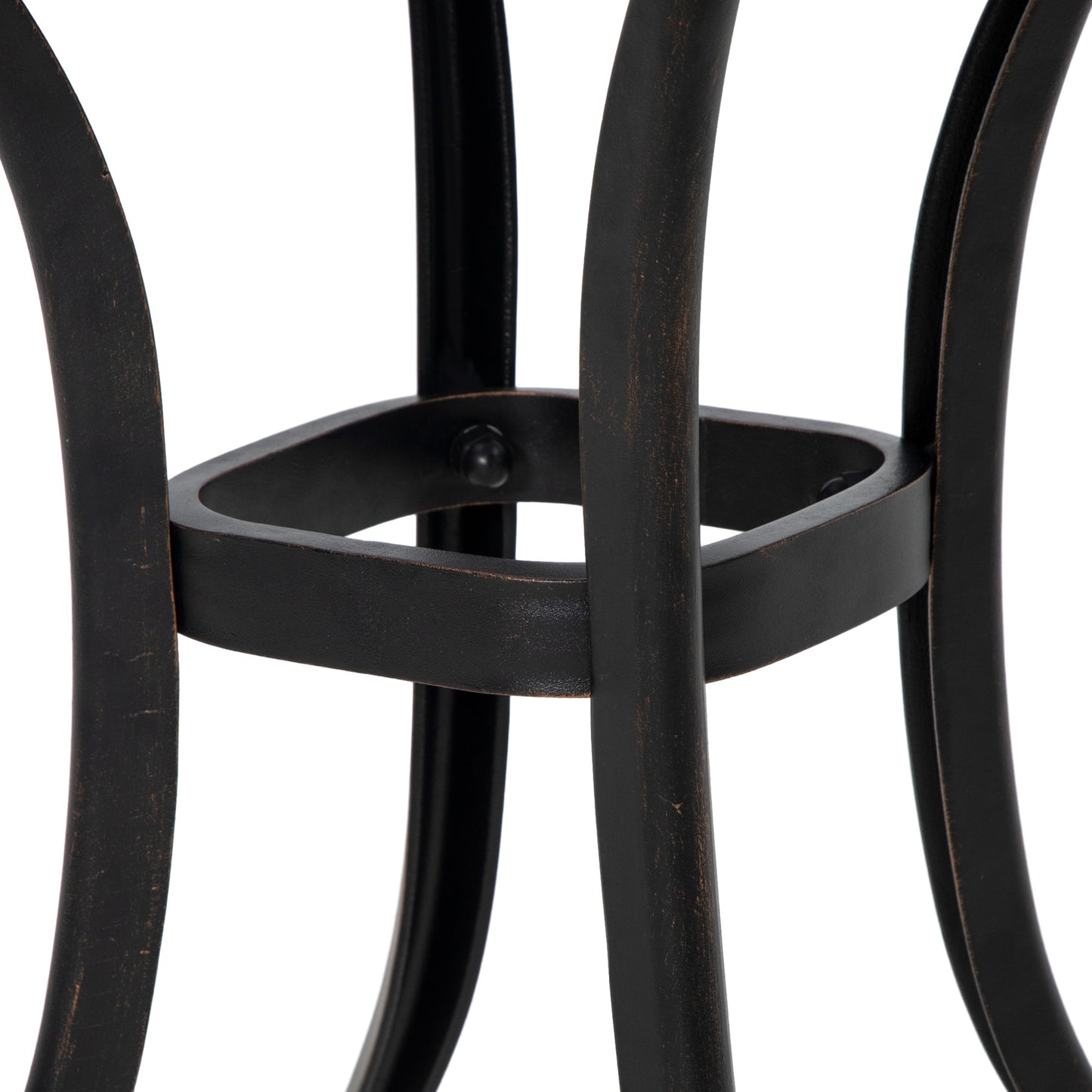Kesa Cast Aluminium Bronze Square Outdoor Bistro Table With Umbrella Hole