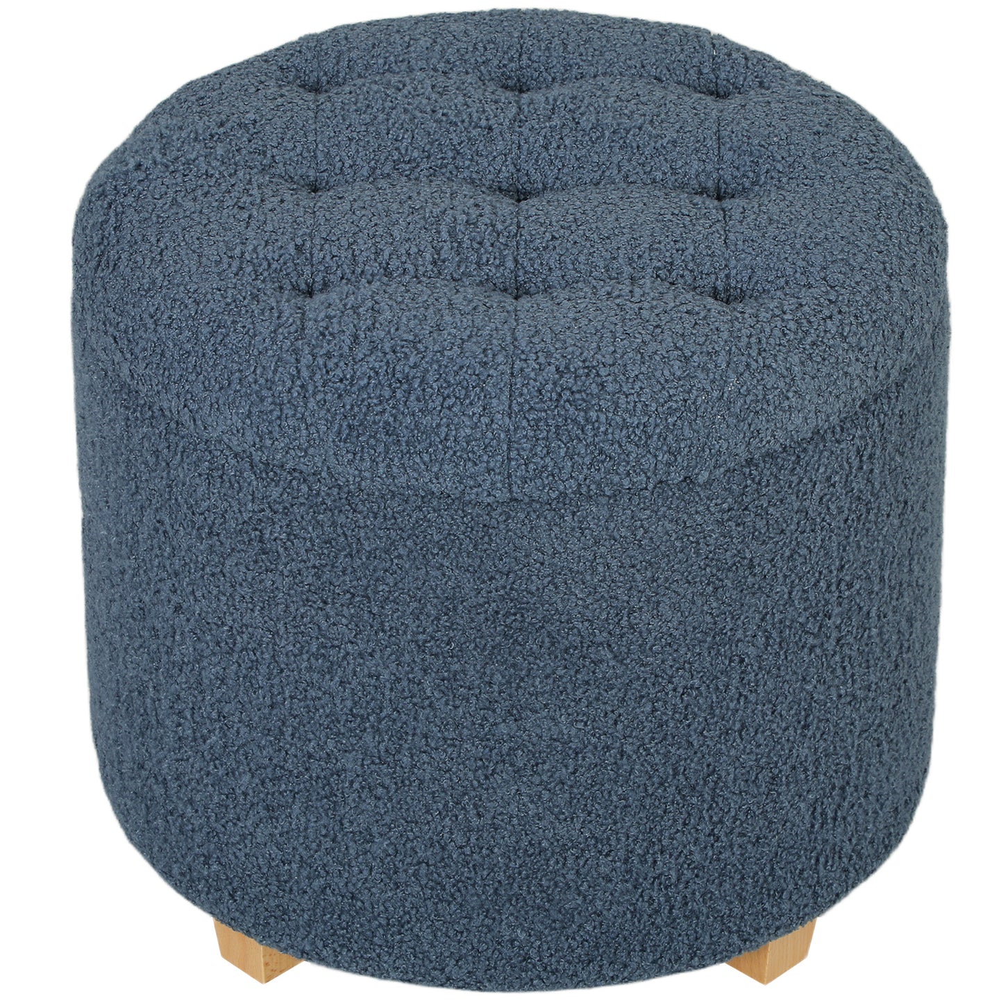 Ramazi Teddy Fleece Blue Storage Ottoman