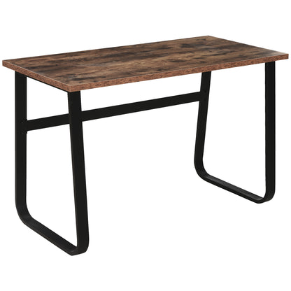 Rara 115cm Metal And Wood Rustic Brown And Black Industrial Writing Desk