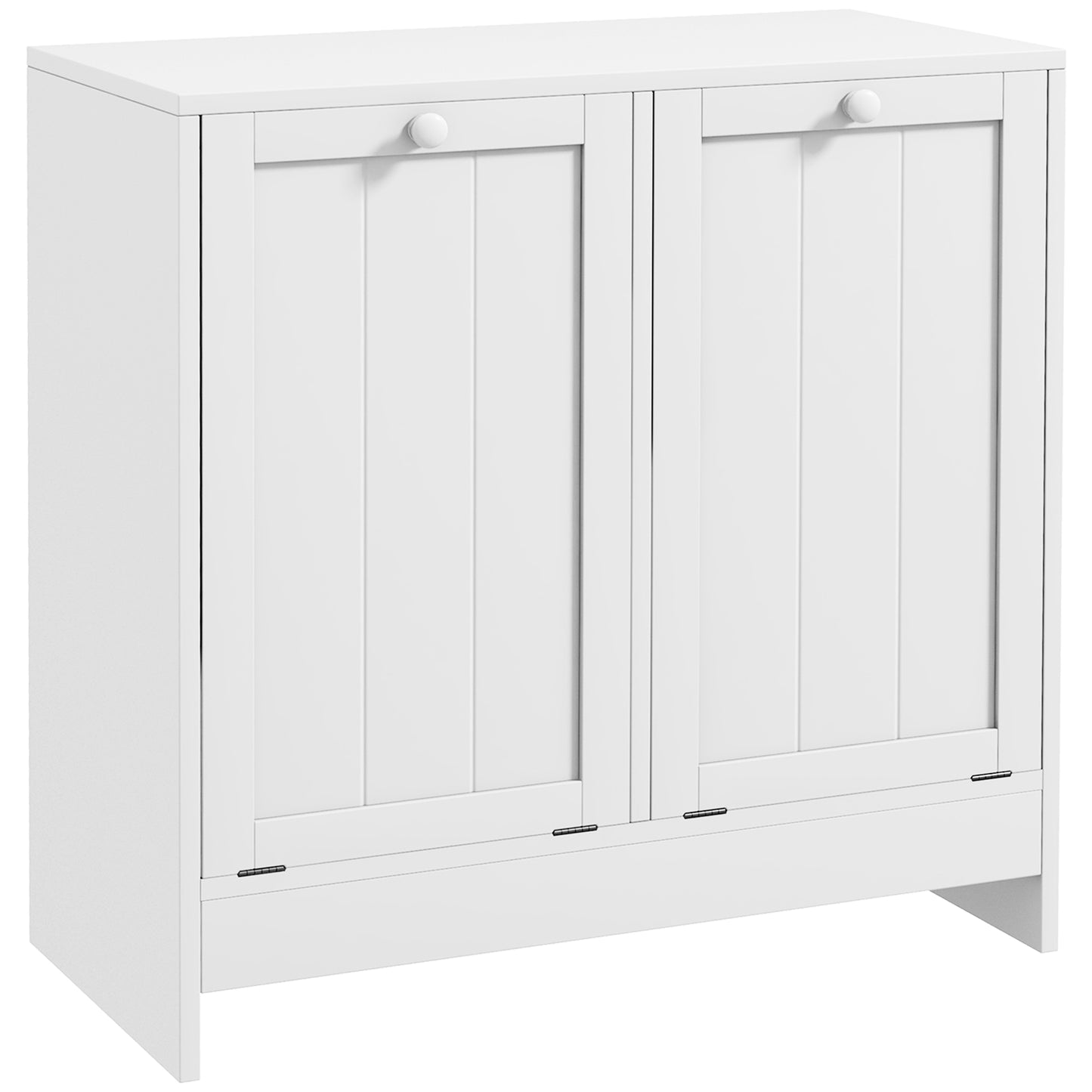 Nema White Double HamFauxr Laundry Storage Cabinet