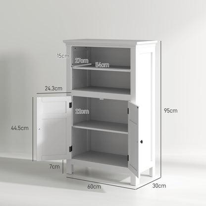 Nore Modern Multi Storage Bathroom Cabinet In White