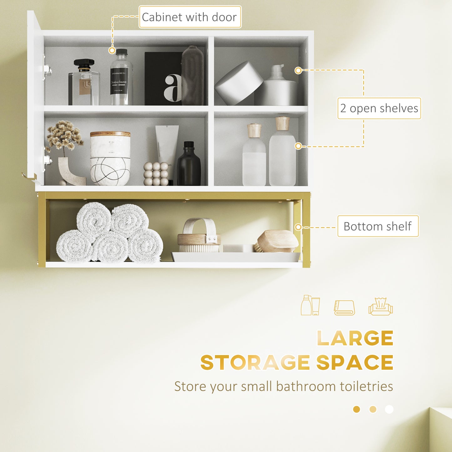 Kelano Disu 4 Piece Bathroom Furniture Set With Tall Cabinet Under Sink Unit And Wall Cabinets White
