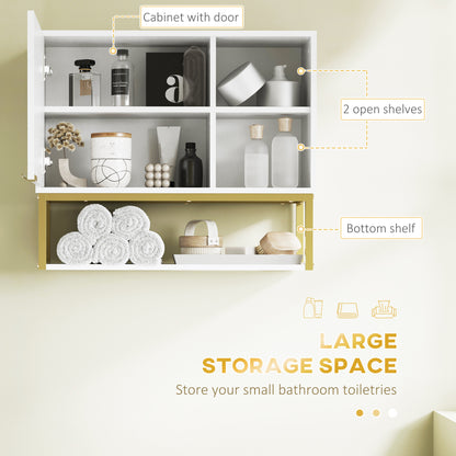 Kelano Disu 4 Piece Bathroom Furniture Set With Tall Cabinet Under Sink Unit And Wall Cabinets White