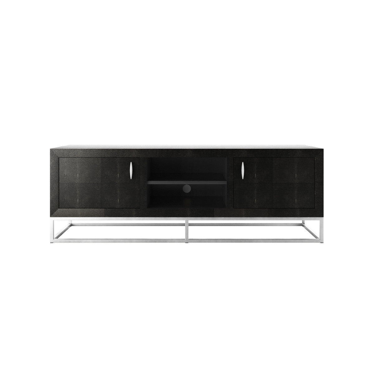 Recife Black Shagreen 2 Door TV Unit