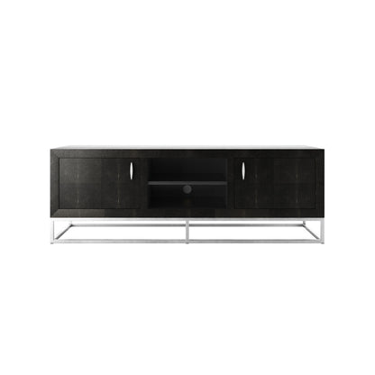 Recife Black Shagreen 2 Door TV Unit