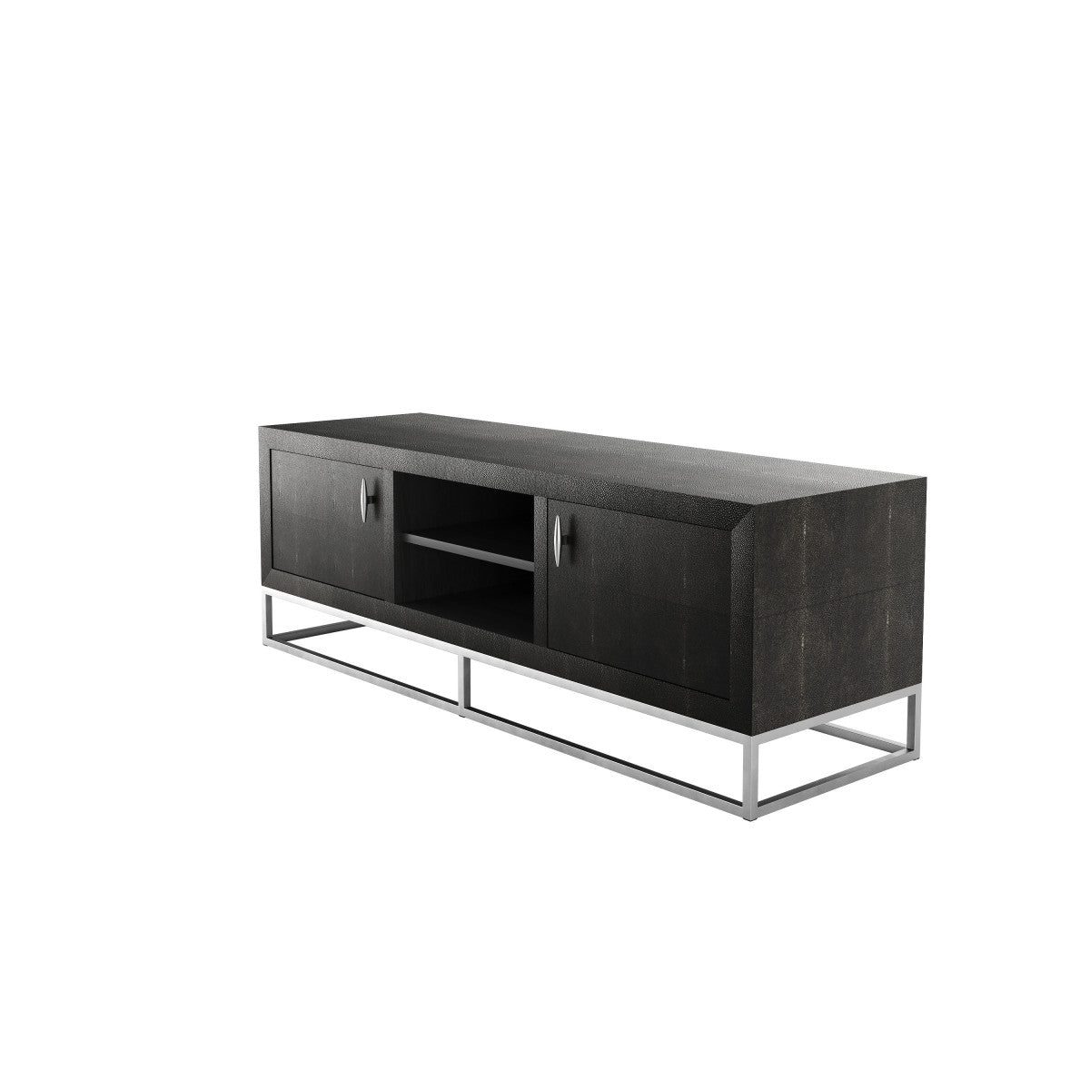 Recife Black Shagreen 2 Door TV Unit
