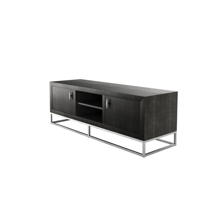 Recife Black Shagreen 2 Door TV Unit