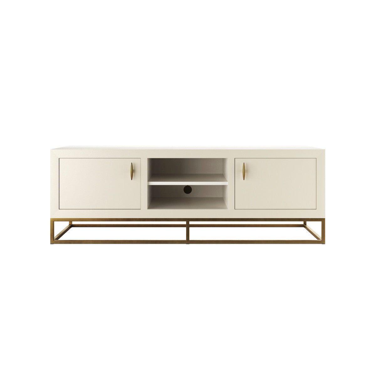 Curitiba Cream Shagreen 2 Door TV Unit