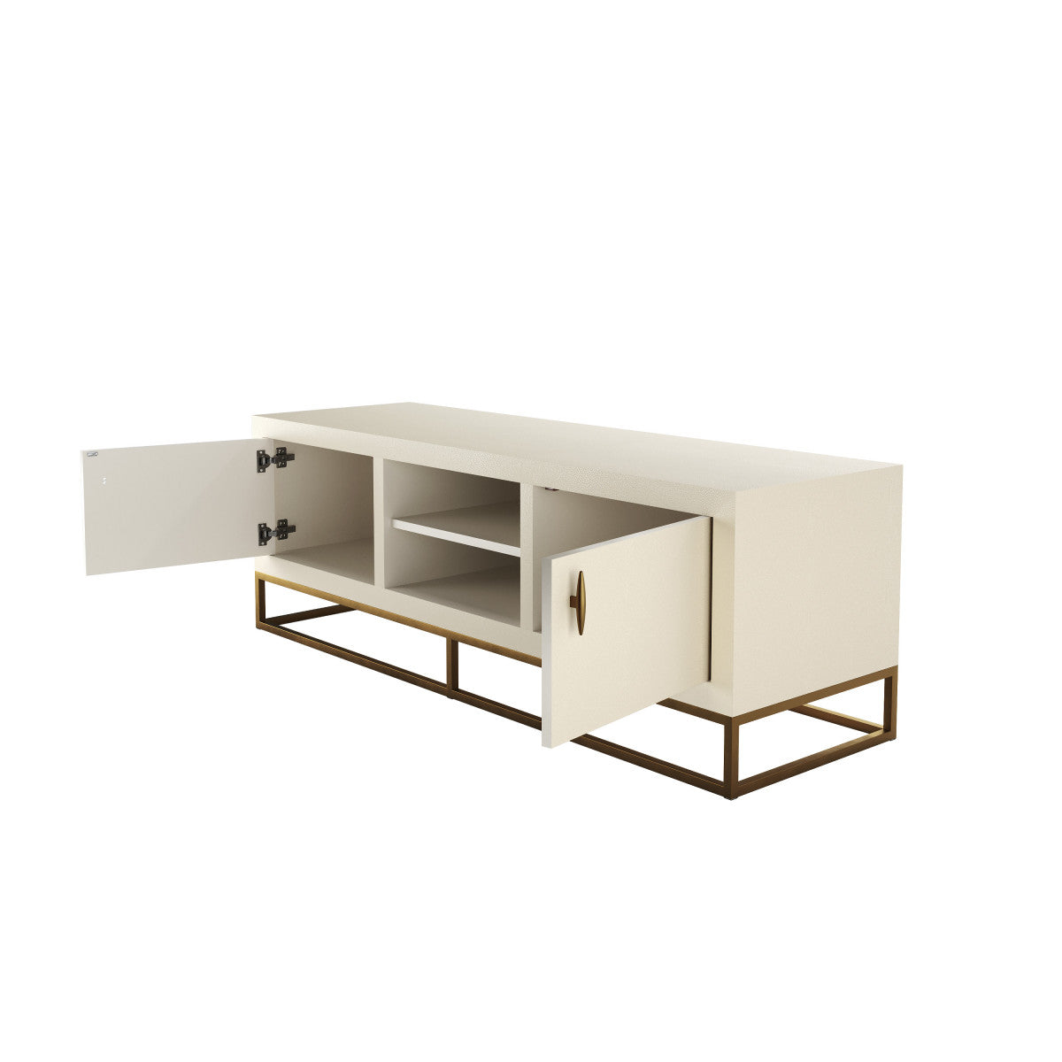 Curitiba Cream Shagreen 2 Door TV Unit