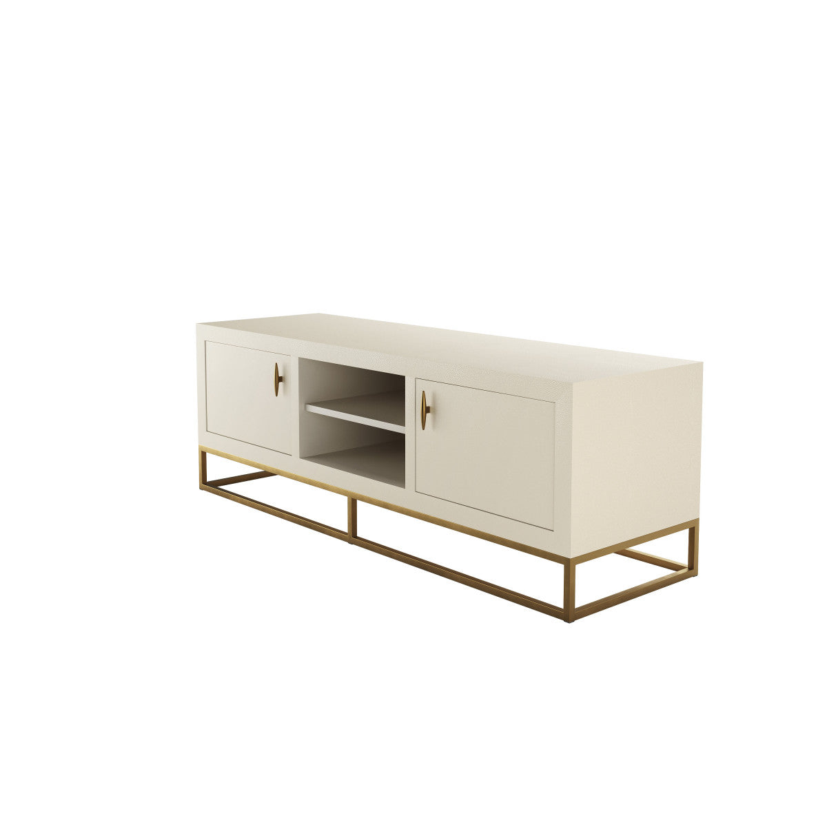 Curitiba Cream Shagreen 2 Door TV Unit