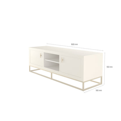 Curitiba Cream Shagreen 2 Door TV Unit