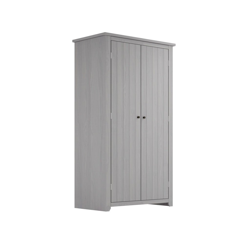 Tralee Grey Wooden 2 Door Wardrobe