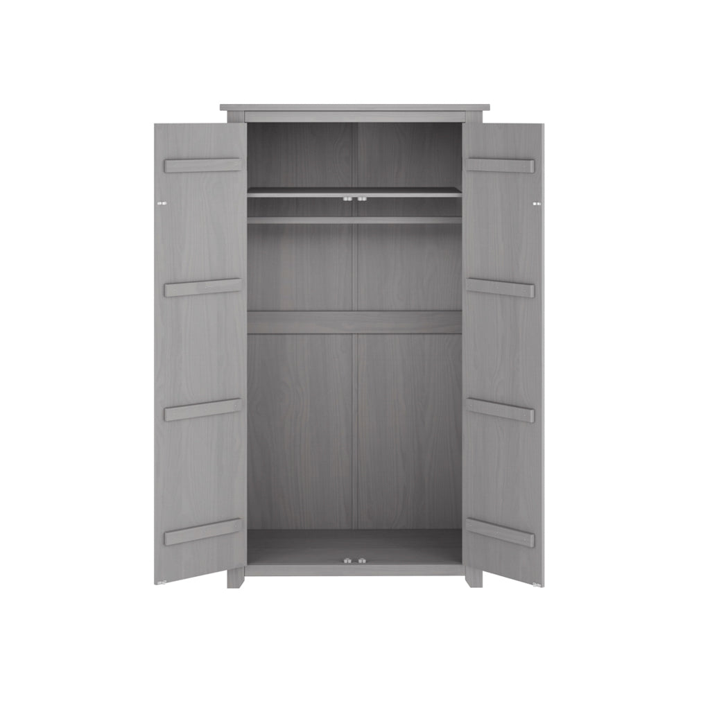 Tralee Grey Wooden 2 Door Wardrobe