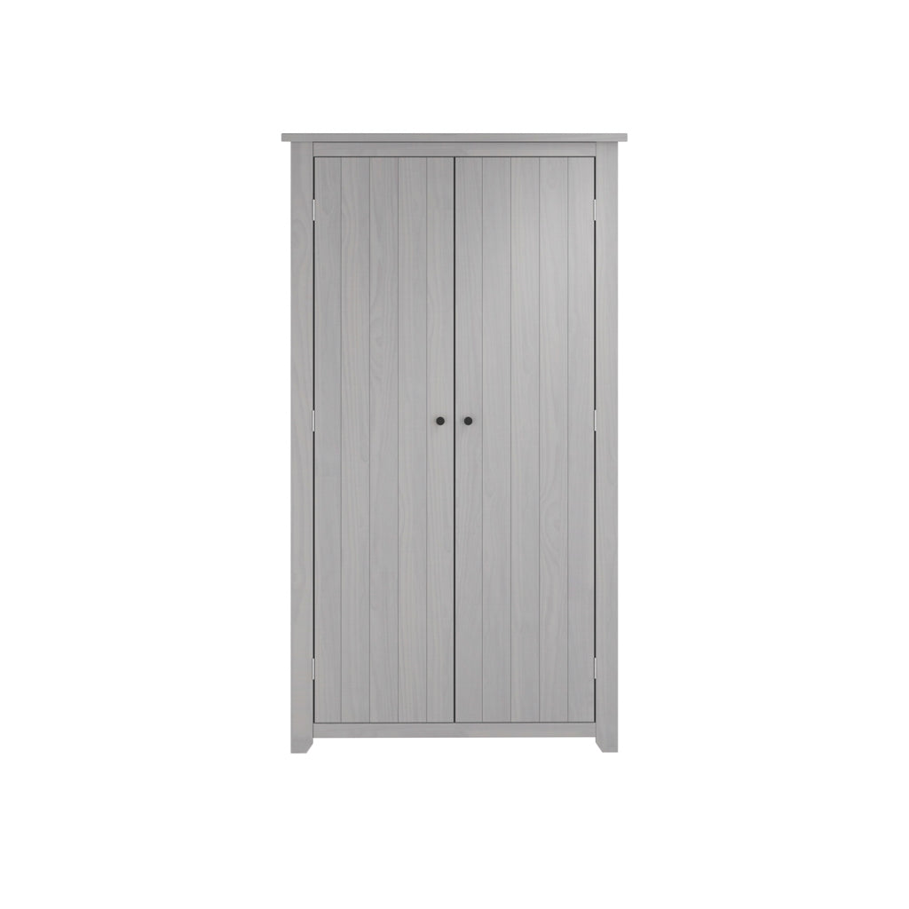 Tralee Grey Wooden 2 Door Wardrobe