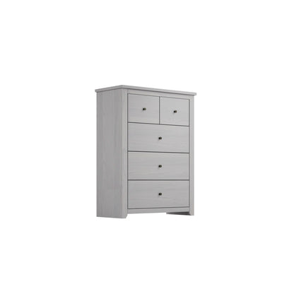 Tralee Grey Washed Wooden 3+2 Storage Chest