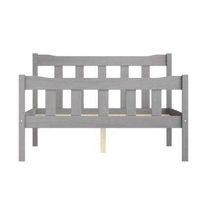 Tralee Grey Washed Wooden 5ft King Size Bed with Panelled Headboard and Footboard