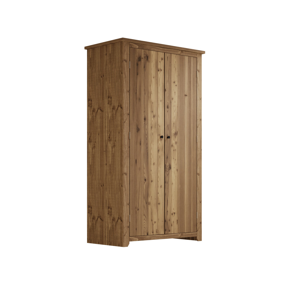 Tralee Brown Wood Double Door Wardrobe