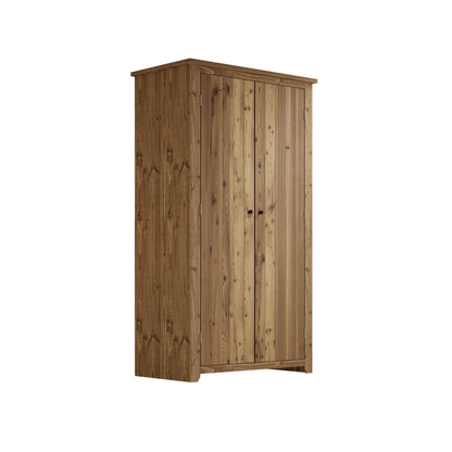 Tralee Brown Wood Double Door Wardrobe