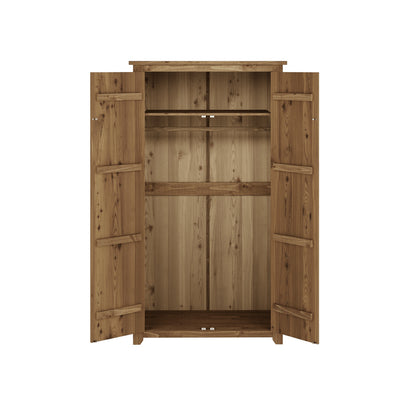Tralee Brown Wood Double Door Wardrobe