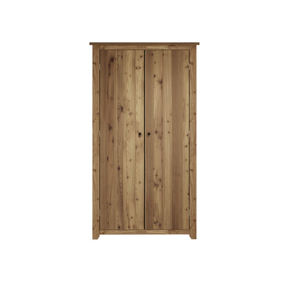 Tralee Brown Wood Double Door Wardrobe