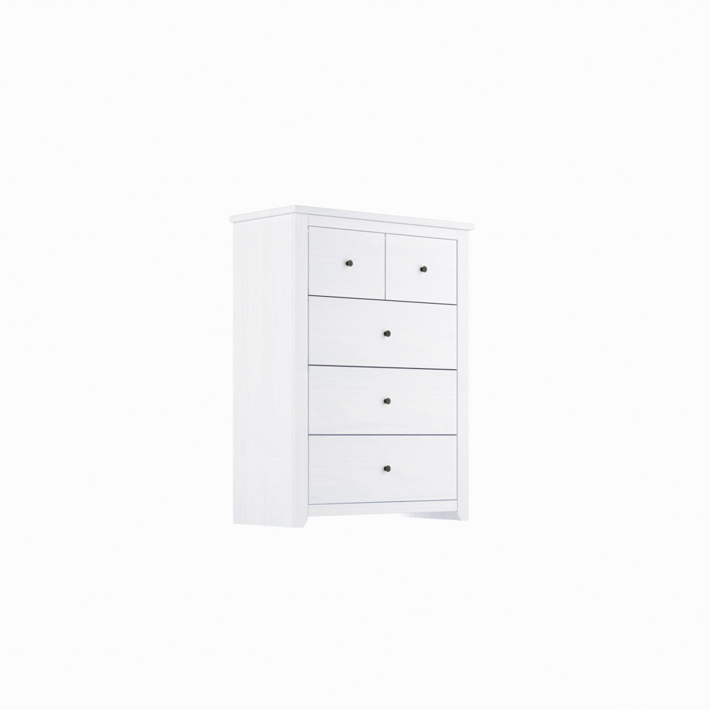 Tralee White Washed Wooden 3+2 Drawer Storage Chest