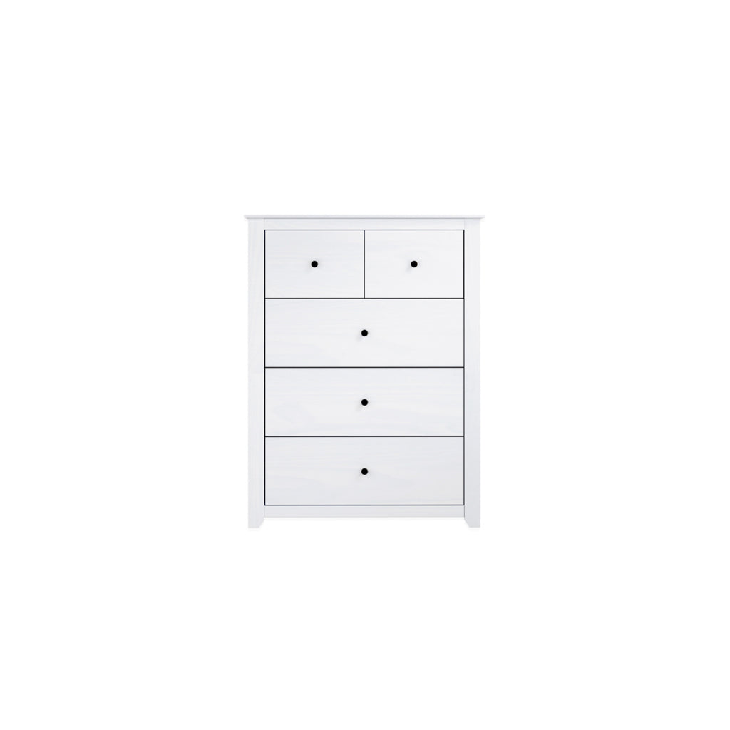 Tralee White Washed Wooden 3+2 Drawer Storage Chest