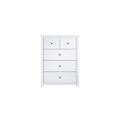 Tralee White Washed Wooden 3+2 Drawer Storage Chest