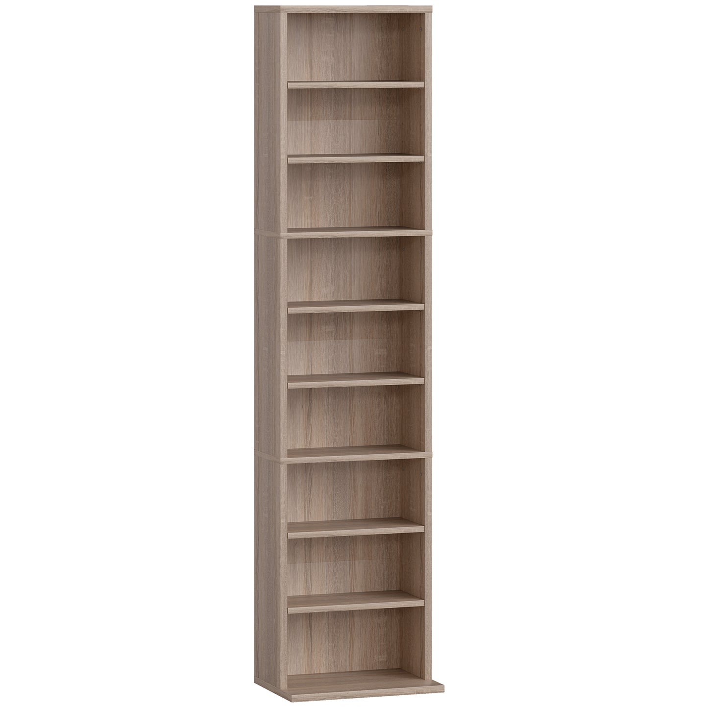 Lere Tavi Wooden Natural Finish Narrow CD Storage Unit With 260 Disc Capacity