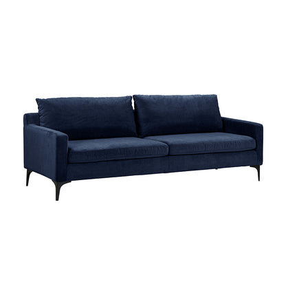Madrid Midnight Blue Velvet Three Seater Sofa