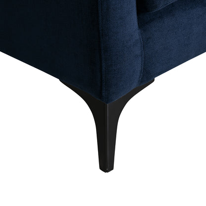 Madrid Midnight Blue Velvet Three Seater Sofa