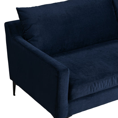 Madrid Midnight Blue Velvet Three Seater Sofa