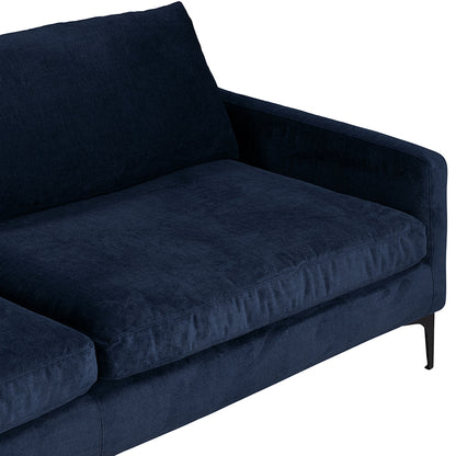 Madrid Midnight Blue Velvet Three Seater Sofa