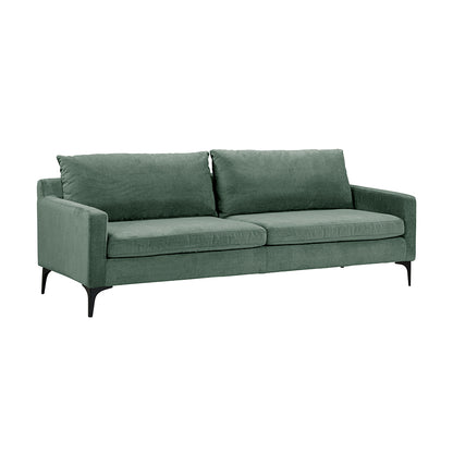Buenafuente Green Velvet Upholstered 3 Seater Sofa