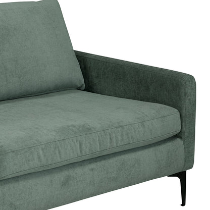 Buenafuente Green Velvet Upholstered 3 Seater Sofa