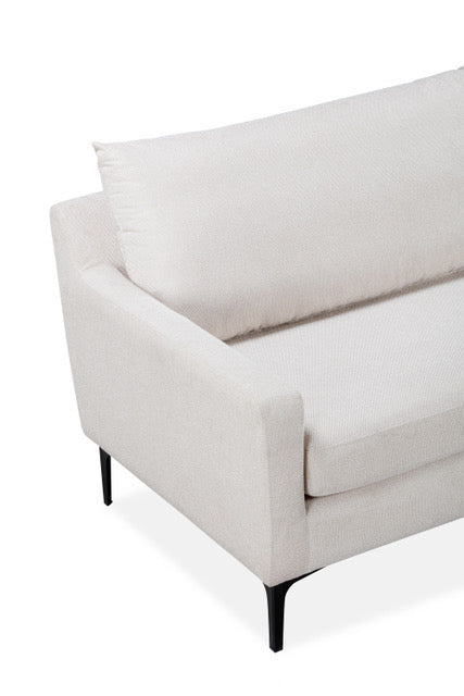 Brasília Textured Neutral Upholstered 3 Seater Sofa
